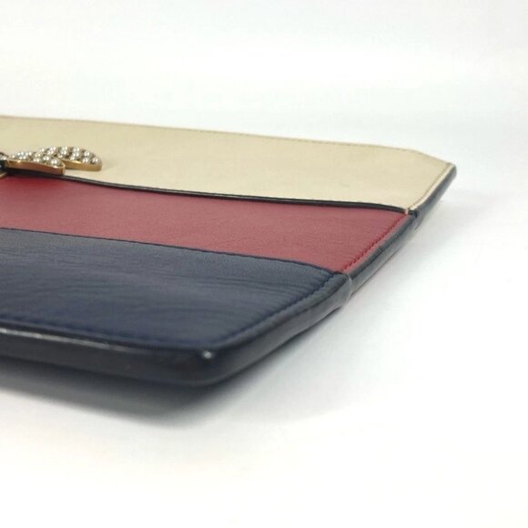 GUCCI 476077 BEE Bee Border Pearl Rhinestone Bag Pouch Clutch bag - Picture 8 of 16